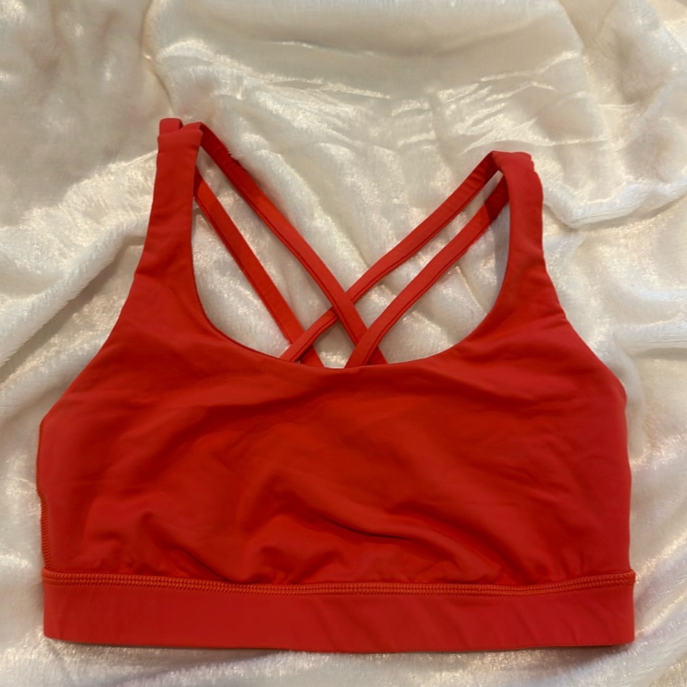 Lululemon Sports bra size 4 (no tag) - Dark Coral